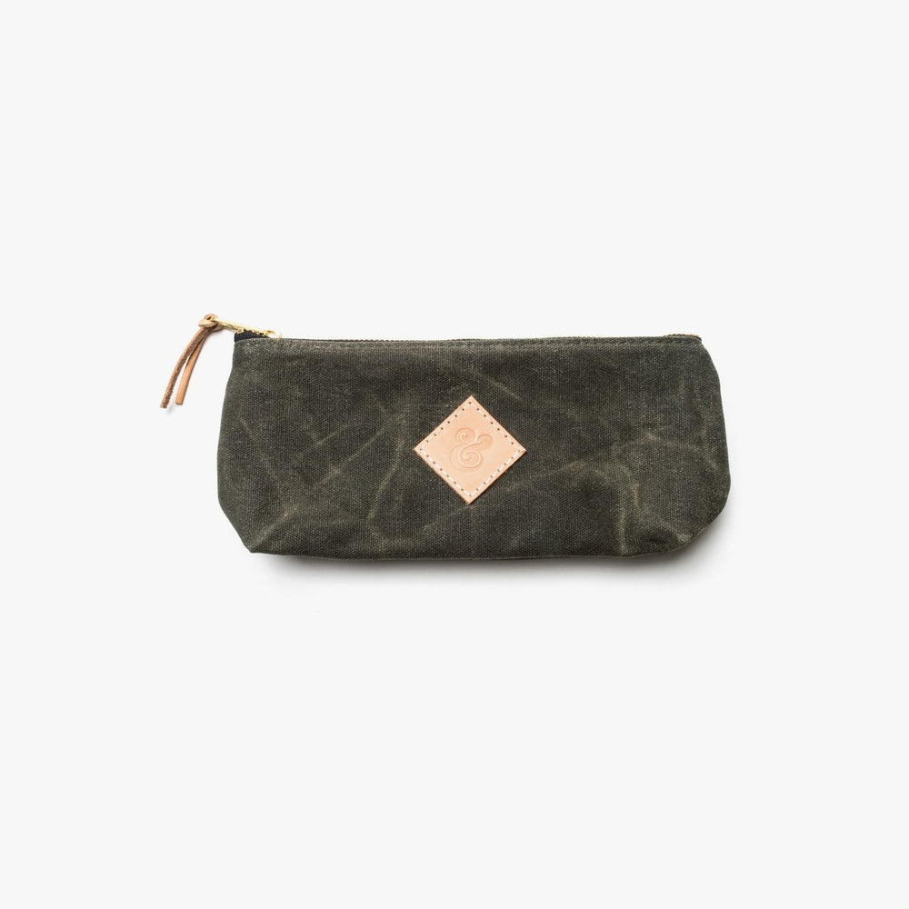 Large Waxed Canvas Pouch